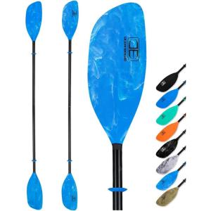 OCEANBROAD Kayak Paddle 86in/218cm, 90.5in/230cm Alloy Shaft 2-Piece Floatable Kayak Oar for Kayaking Canoeing Boating(Blue Wave)