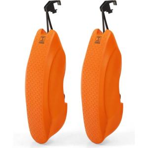 OCEANBROAD Pontoon Fenders Boat Bumpers for Docking 2-Pack, Rail-Mounted Non-Inflatable EVA Foam Fenders with Locking Grooves & Quick-Release Clips, Universal Fit for Pontoon Boats 14-28ft(Orange)