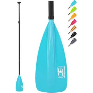 OCEANBROAD SUP Paddle – Adjustable Stand-Up Paddle for Paddleboard Kayak, Adjustable Aluminum Alloy Shaft with Reinforced Nylon Blades(3 pcs-Blue)
