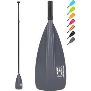 OCEANBROAD SUP Paddle – Adjustable Stand-Up Paddle for Paddleboard Kayak, Adjustable Aluminum Alloy Shaft with Reinforced Nylon Blades(3 pcs-Gray)