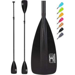 OCEANBROAD SUP Paddle – Adjustable Stand-Up Paddle for Paddleboard Kayak, Adjustable Aluminum Alloy Shaft with Reinforced Nylon Blades(4 pcs-Black)