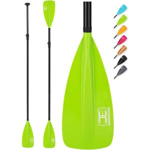 OCEANBROAD SUP Paddle – Adjustable Stand-Up Paddle for Paddleboard Kayak, Adjustable Aluminum Alloy Shaft with Reinforced Nylon Blades(4 pcs-Green)