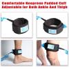 OCEANBROAD 10′ Coiled Leash for Paddle Board Surfboard SUP Leash Leg Rope with Adjustable Thigh Ankle Cuff