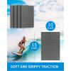 OCEANBROAD Self-Adhesive 15inx10in x 4/8 Pieces Non-Slip Traction Pad EVA Foam Trimmable Deck Sheet for Surfboard SUP Board Kayak Canoe, Black/Blue/White/Gray