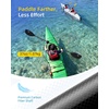 OCEANBROAD 4 Pieces Carbon Fiber Kayak Paddle 90.5in/230cm Floatable Kayak Oar for Kayaking Canoeing Boating(Black)