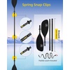 OCEANBROAD 4 Pieces Carbon Fiber Kayak Paddle 90.5in/230cm Floatable Kayak Oar for Kayaking Canoeing Boating(Black)