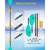 OCEANBROAD 4 Pieces Carbon Fiber Kayak Paddle 90.5in/230cm Floatable Kayak Oar for Kayaking Canoeing Boating(Mint Green)