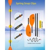 OCEANBROAD 4 Pieces Carbon Fiber Kayak Paddle 90.5in/230cm Floatable Kayak Oar for Kayaking Canoeing Boating(Orange)
