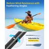 OCEANBROAD 4 Pieces Carbon Fiber Kayak Paddle 90.5in/230cm Floatable Kayak Oar for Kayaking Canoeing Boating(Orange)