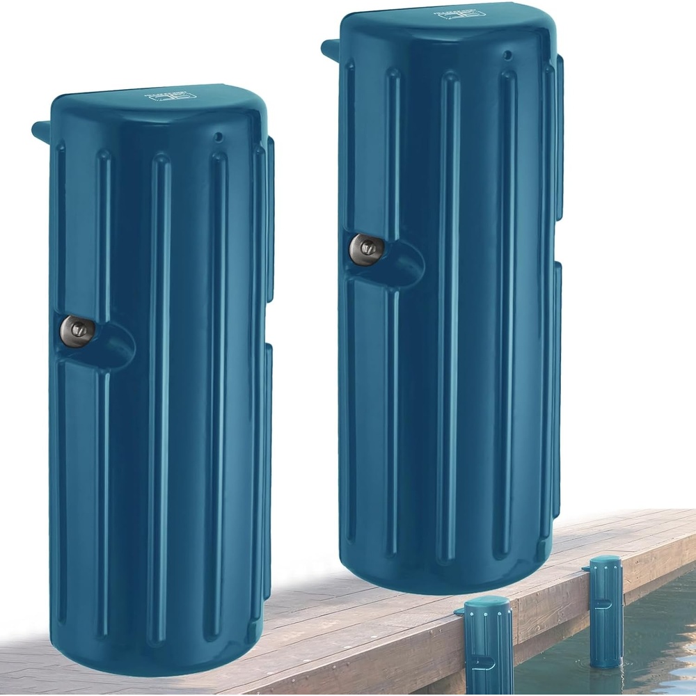 image:imageOCEANBROAD Boat Bumpers for Docking Boat Dock Bumpers for Edge amp Side Marine Fender Guard with Stainless Steel Hardware UVResistant PVC Dock Protection for Edge InstallationOcean Blue