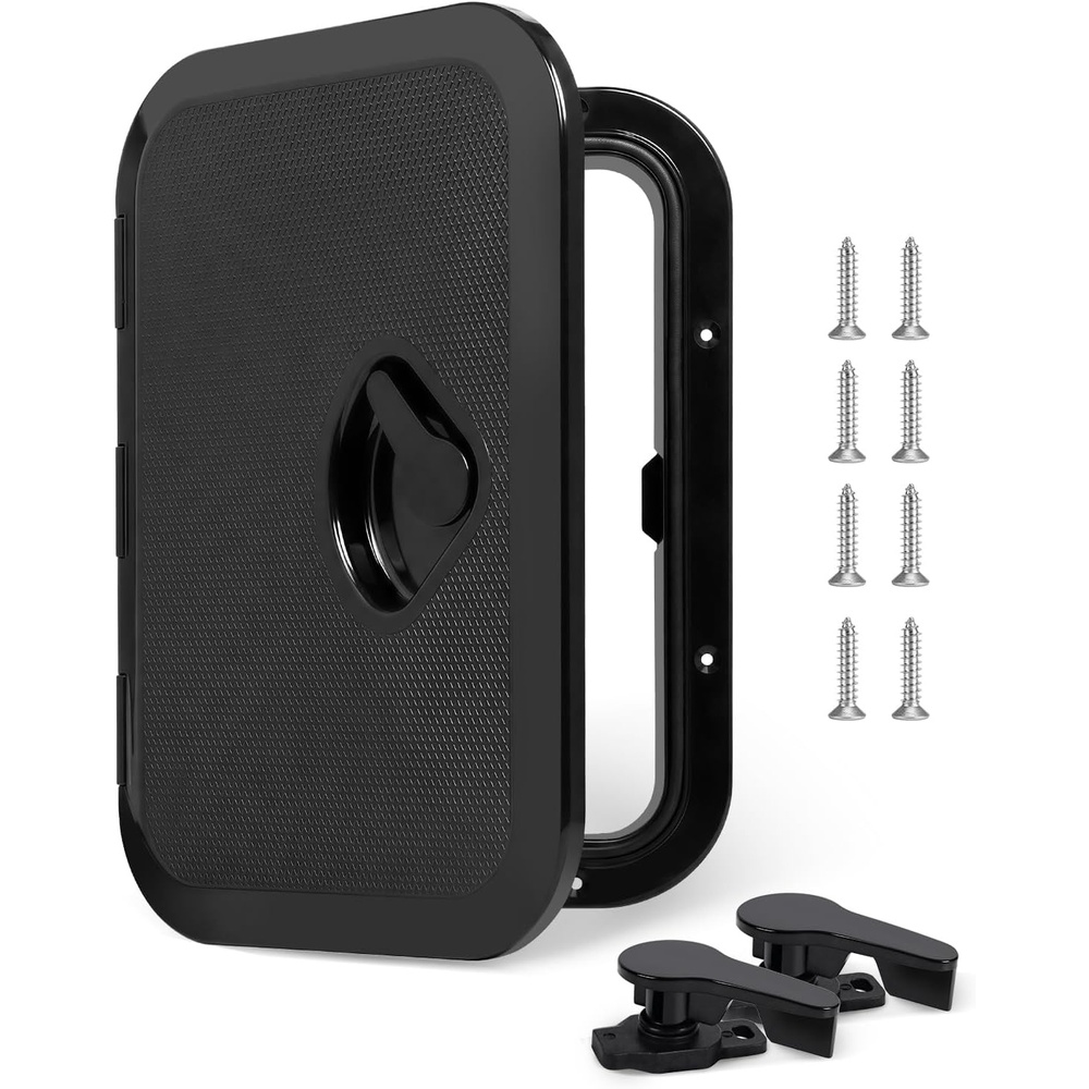 image:imageOCEANBROAD Marine Boat Hatch 180 Deck Access Hatch amp Lid Marine Hatch with Non Slip Surface Durable Construction Boat Access Hatch amp Lid Weatherproof and Easy to InstallBlack