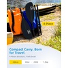 OCEANBROAD 4 Pieces Kayak Paddle 90.5in/230cm Alloy Shaft Floatable Kayak Oar for Kayaking Canoeing Boating(Black)