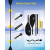 OCEANBROAD 4 Pieces Kayak Paddle 90.5in/230cm Alloy Shaft Floatable Kayak Oar for Kayaking Canoeing Boating(Black)