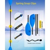 OCEANBROAD 4 Pieces Kayak Paddle 90.5in/230cm Alloy Shaft Floatable Kayak Oar for Kayaking Canoeing Boating(Blue)