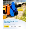 OCEANBROAD 4 Pieces Kayak Paddle 90.5in/230cm Alloy Shaft Floatable Kayak Oar for Kayaking Canoeing Boating(Blue)
