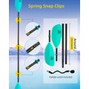 OCEANBROAD 4 Pieces Kayak Paddle 90.5in/230cm Alloy Shaft Floatable Kayak Oar for Kayaking Canoeing Boating(Mint Green)