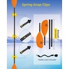 OCEANBROAD 4 Pieces Kayak Paddle 90.5in/230cm Alloy Shaft Floatable Kayak Oar for Kayaking Canoeing Boating(Orange)