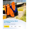 OCEANBROAD 4 Pieces Kayak Paddle 90.5in/230cm Alloy Shaft Floatable Kayak Oar for Kayaking Canoeing Boating(Orange)