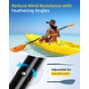 OCEANBROAD 4 Pieces Kayak Paddle 90.5in/230cm Alloy Shaft Floatable Kayak Oar for Kayaking Canoeing Boating(Orange)