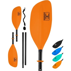 OCEANBROAD 4 Pieces Kayak Paddle 90.5in/230cm Alloy Shaft Floatable Kayak Oar for Kayaking Canoeing Boating(Orange)