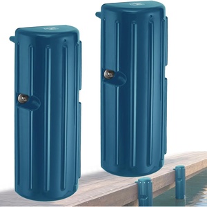 OCEANBROAD Boat Bumpers for Docking, Boat Dock Bumpers for Edge & Side, Marine Fender Guard with Stainless Steel Hardware, UV-Resistant PVC, Dock Protection for Edge Installation(Ocean Blue)