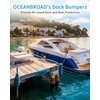 Dock Fender Bumpers, 17″ Horztial Dock Bumpers for Edge Side | UV-Resistant Inflatable PVC Side Guard, with Mounting Hardware, Durable for Boat and Dock Protection, Easy Installation(Ocean Blue)