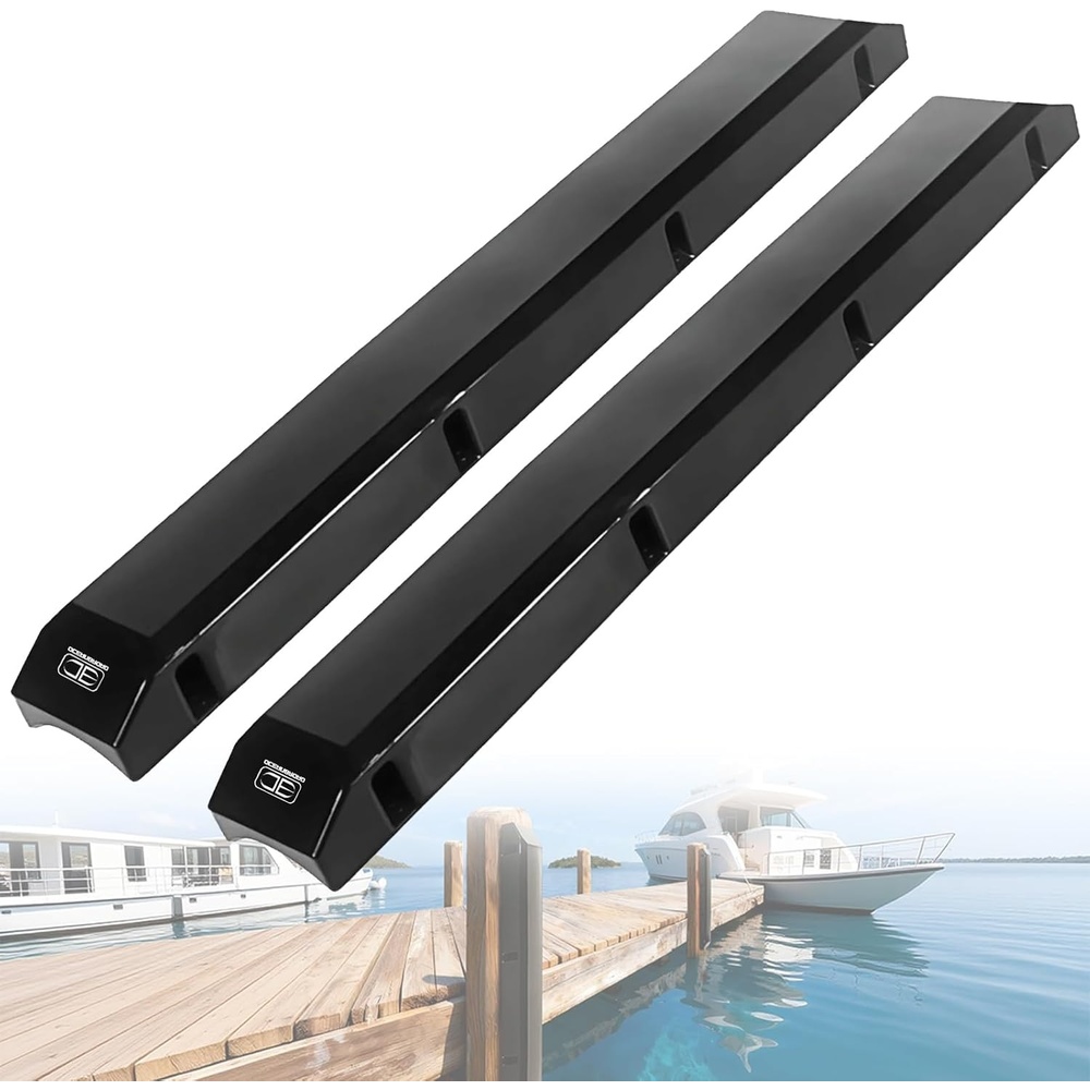 image:imageOCEANBROAD Dock Piling Bumpers 48 Inch MarineGrade Vertical Protection  Dock Bumper Guards for Deck MarineGrade PVC Guards for Posts amp Pilings with Stainless Steel Hardware Easy InstallationBlack