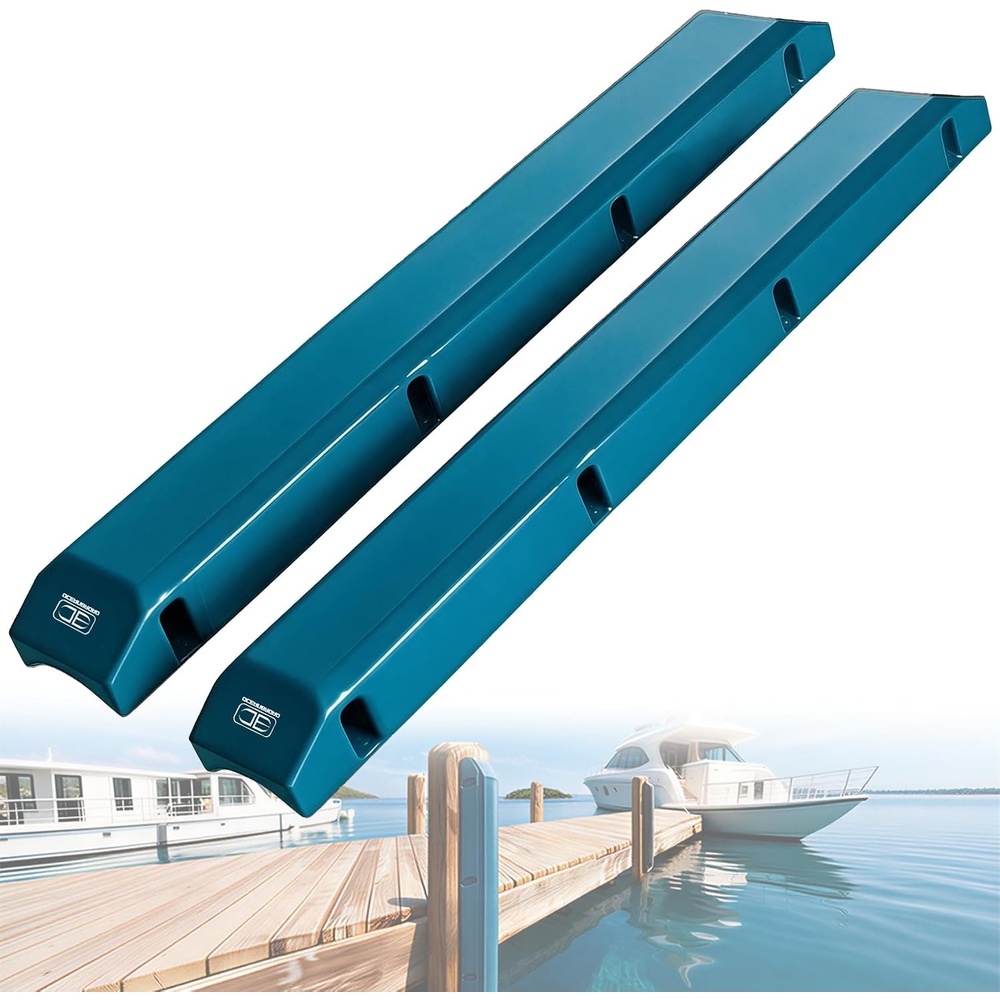 image:imageOCEANBROAD Dock Piling Bumpers 48 Inch MarineGrade Vertical Protection  Dock Bumper Guards for Deck MarineGrade PVC Guards for Posts amp Pilings with Stainless Steel Hardware Easy InstallationOcean Blue