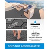 OCEANBROAD CNC Cut Hexagon Boat Flooring 96”x15”/45” | Self-Adhesive EVA Foam Sheet Non-Slip Traction Pad Marine Grip Mat for Boats Surfboard SUP PaddleBoard Yacht(Dark Gray with Black Lines)