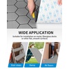 OCEANBROAD CNC Cut Hexagon Boat Flooring 96”x15”/45” | Self-Adhesive EVA Foam Sheet Non-Slip Traction Pad Marine Grip Mat for Boats Surfboard SUP PaddleBoard Yacht(Gray with Black Lines)