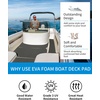 OCEANBROAD CNC Cut Hexagon Boat Flooring 96”x15”/45” | Self-Adhesive EVA Foam Sheet Non-Slip Traction Pad Marine Grip Mat for Boats Surfboard SUP PaddleBoard Yacht(Dark Gray with Black Lines)