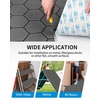 OCEANBROAD CNC Cut Hexagon Boat Flooring 96”x15”/45” | Self-Adhesive EVA Foam Sheet Non-Slip Traction Pad Marine Grip Mat for Boats Surfboard SUP PaddleBoard Yacht(Dark Gray with Black Lines)