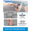 OCEANBROAD CNC Cut Hexagon Boat Flooring 96”x15”/45” | Self-Adhesive EVA Foam Sheet Non-Slip Traction Pad Marine Grip Mat for Boats Surfboard SUP PaddleBoard Yacht(Gray with Black Lines)