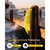 OCEANBROAD Dock Piling Bumpers, 48 Inch Marine-Grade Vertical Protection | Dock Bumper Guards for Deck, Marine-Grade PVC Guards for Posts & Pilings, with Stainless Steel Hardware, Easy Installation(Black)