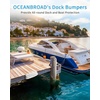 OCEANBROAD Dock Piling Bumpers, 48 Inch Marine-Grade Vertical Protection | Dock Bumper Guards for Deck, Marine-Grade PVC Guards for Posts & Pilings, with Stainless Steel Hardware, Easy Installation(White)