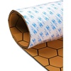 OCEANBROAD CNC Cut Hexagon Boat Flooring 96”x15”/45” | Self-Adhesive EVA Foam Sheet Non-Slip Traction Pad Marine Grip Mat for Boats Surfboard SUP PaddleBoard Yacht(Brown with Black Lines)