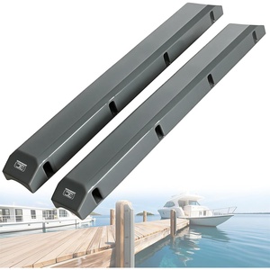 OCEANBROAD Dock Piling Bumpers, 48 Inch Marine-Grade Vertical Protection | Dock Bumper Guards for Deck, Marine-Grade PVC Guards for Posts & Pilings, with Stainless Steel Hardware, Easy Installation(Gray)