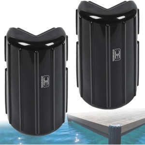 OCEANBROAD Dock Corner Bumpers, Boat Bumpers for Dock Corner Protection(Black)