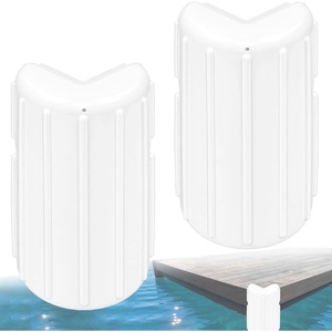 OCEANBROAD Dock Corner Bumpers, Boat Bumpers for Dock Corner Protection(White)