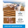OCEANBROAD CNC Cut Boat Flooring Diamond Pattern Self-Adhesive EVA Decking(Brown with Black Lines)