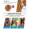 OCEANBROAD CNC Cut Boat Flooring Diamond Pattern Self-Adhesive EVA Decking(Brown with Black Lines)