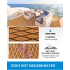 OCEANBROAD CNC Cut Boat Flooring Diamond Pattern Self-Adhesive EVA Decking(Brown with White Lines)