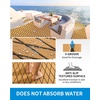 OCEANBROAD CNC Cut Boat Flooring Diamond Pattern Self-Adhesive EVA Decking(Camel Brown with Black Lines)