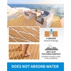 OCEANBROAD CNC Cut Boat Flooring Diamond Pattern Self-Adhesive EVA Decking(Camel Brown with White Lines)