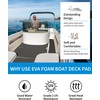OCEANBROAD CNC Cut Boat Flooring Diamond Pattern Self-Adhesive EVA Decking(Dark Gray with Black Lines)