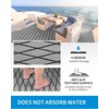 OCEANBROAD CNC Cut Boat Flooring Diamond Pattern Self-Adhesive EVA Decking(Gray with Black Lines)