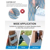 OCEANBROAD CNC Cut Boat Flooring Diamond Pattern Self-Adhesive EVA Decking(Gray with Blue Lines)