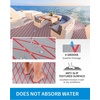 OCEANBROAD CNC Cut Boat Flooring Diamond Pattern Self-Adhesive EVA Decking(Gray with Red Lines)