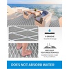 OCEANBROAD CNC Cut Boat Flooring Diamond Pattern Self-Adhesive EVA Decking(Gray with White Lines)