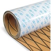 OCEANBROAD CNC Cut Boat Flooring Diamond Pattern Self-Adhesive EVA Decking(Camel Brown with Black Lines)
